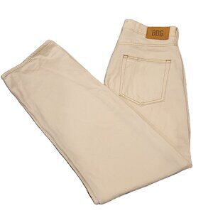 BDG Cowboy Jeans Cream White Denim Baggy Bootcut Size 31